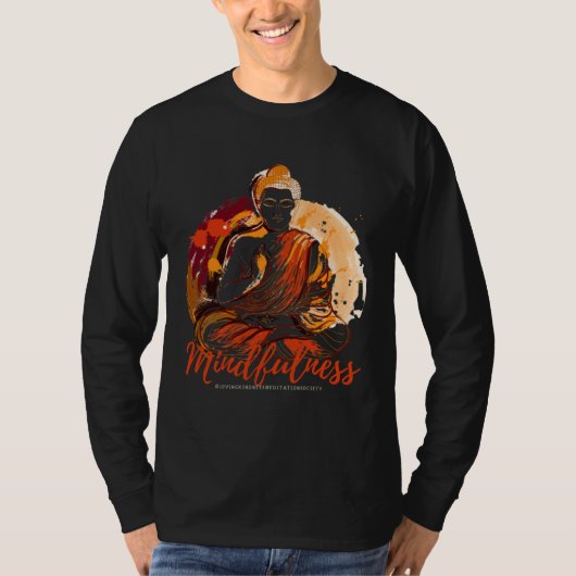 Buddha Mandala Buddhist Mindfulness Buddhism Lovin Tシャツ (正面)
