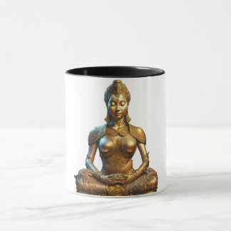 Buddha Meditation Geschenk Zen Gold Religion Indie マグカップ