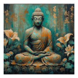 BUDDHA METALLIC PAINT ART #5 ポスター
