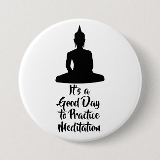 Buddha Mindfulness Meditation Motivation 缶バッジ