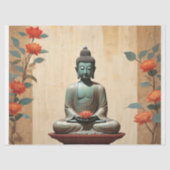 Buddha & Peonies Decoupage 薄葉紙 (正面)