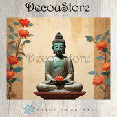 Buddha & Peonies Decoupage 薄葉紙