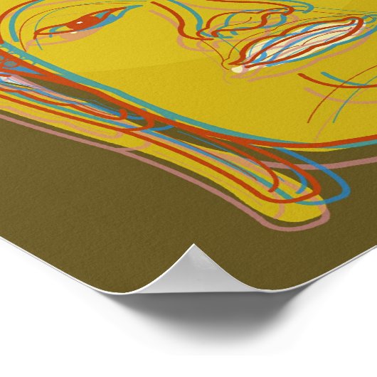 Buddha Pop Art Zen Retro Modern Custom Poster ポスター (角)