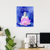 Buddha quote Lotus flower ポスター (ホームオフィス)