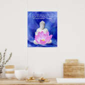 Buddha quote Lotus flower ポスター (キッチン)