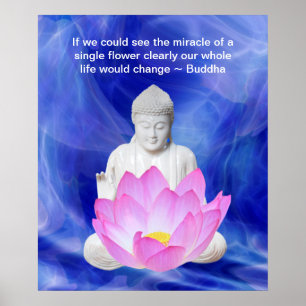 Buddha quote Lotus flower ポスター