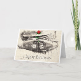 Buddha Rose Birthday Card カード