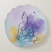 Buddha Round Pillow | Peaceful Zen ラウンドクッション (裏面)