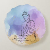 Buddha Round Pillow | Zen Meditation ラウンドクッション (裏面)