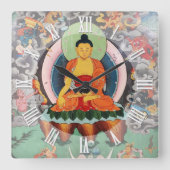 Buddha Shakyamuni, Enlightenment, Nepal スクエア壁時計 (正面)