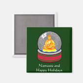 Buddha Snow Globe マグネット (正面/裏面)