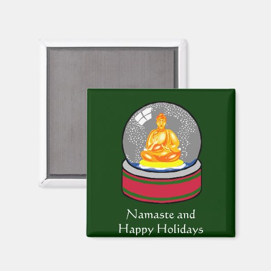 Buddha Snow Globe マグネット (正面/裏面)