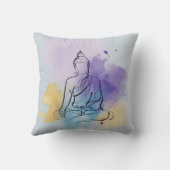 Buddha Throw Pillow | Zen Meditation クッション (裏面)