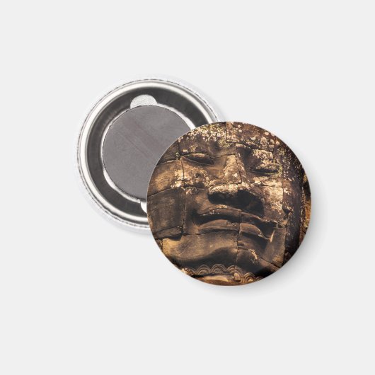 Buddha Totem Angkor Wat Circle Magnet マグネット (正面/裏面)