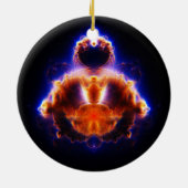 Buddhabrotの地図Mandelbrot一定の釈迦 セラミックオーナメント (裏面)