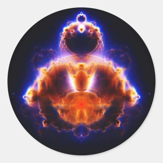 Buddhabrotの地図Mandelbrot一定の釈迦 ラウンドシール (正面)