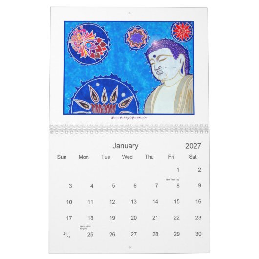Buddhas 2011のカレンダー カレンダー (1月 2027)