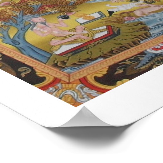 Buddha's Life Mandala Poster ポスター (角)