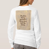 BuddhaToday V1 - #1 "言葉を語るシャツ" シリーズ Tシャツ (裏面)