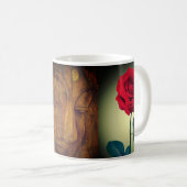 BuddhaToday V1 #32禅マグ – 仏バラ コーヒーマグカップ (正面右)