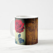 BuddhaToday V1 #32禅マグ – 仏バラ コーヒーマグカップ (正面左)