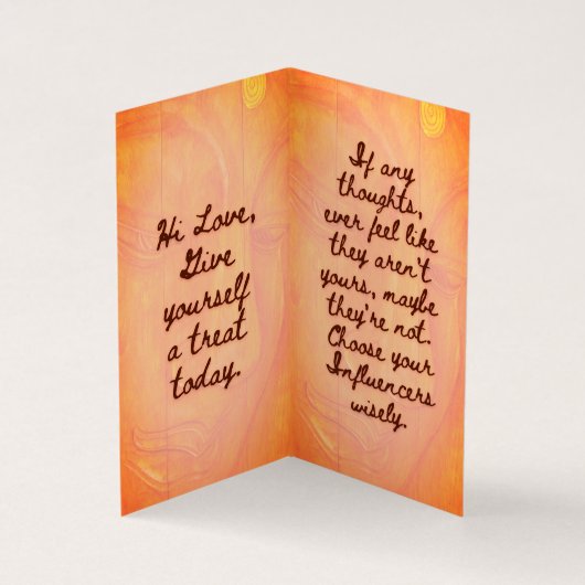 BuddhaToday V1 - #7 Buddha "Message Book"カード 名刺 (内部)