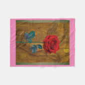 BuddhaToday V1 #9 -SAKURA PINK COZY BUDDHA BLANKET フリースブランケット (正面(横))