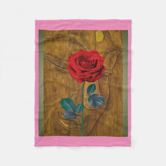 BuddhaToday V1 #9 -SAKURA PINK COZY BUDDHA BLANKET フリースブランケット (正面)