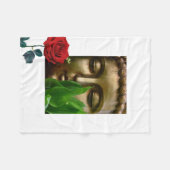 BuddhaTodayV2 #1 Cozy Buddha フリースブランケット (正面(横))