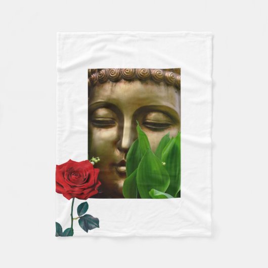 BuddhaTodayV2 #1 Cozy Buddha フリースブランケット (正面)