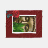 BuddhaTodayV2 #5 Cozy Buddha フリースブランケット (正面(横))