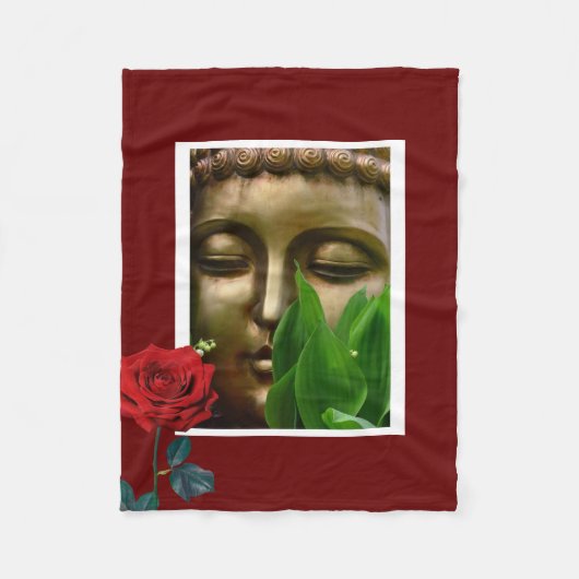 BuddhaTodayV2 #5 Cozy Buddha フリースブランケット (正面)