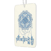 Buddhism Mani Mantra In Blue With Mandala カーエアーフレッシュナー (左)