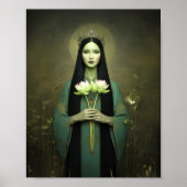 Buddhist Goddess Green Tara Minimalistic Painting ポスター (正面)