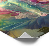 Buddhist Goddess Quan Yin: Pink Lotus Garden  ポスター (角)