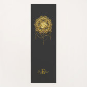 Buddhist Holy Symbol Om In Gold ヨガマット (正面)