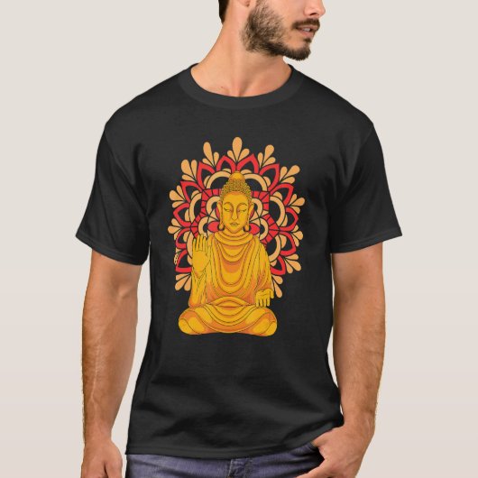 Buddhist Mandala Spiritual Meditation Zen Buddhism Tシャツ (正面)