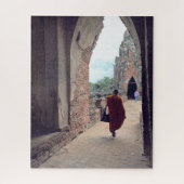 Buddhist Monk Wat Chalwatthanaram Thailand ジグソーパズル (縦)
