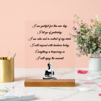 Buddhist Morning Prayer アクリルサイン