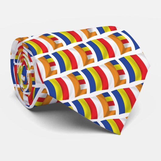 Buddhist Religion Flag Tie ネクタイ (ロール)