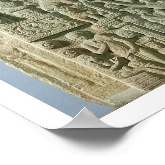 Buddhist stupa, Nagarjunakonda (limestone) ポスター (角)