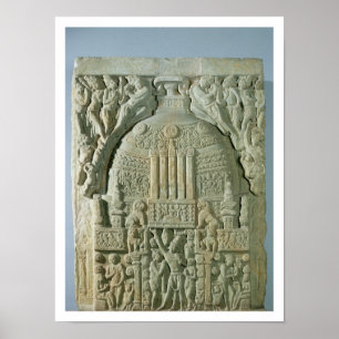 Buddhist stupa, Nagarjunakonda (limestone) ポスター