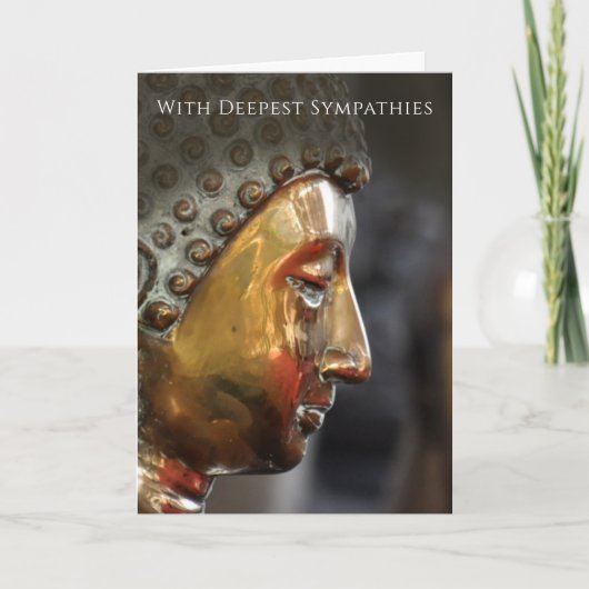 Buddhist Sympathy Card with Buddha Image カード (正面)