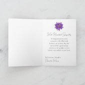 Buddhist Sympathy Card with Peaceful Buddha Statue カード (内部)