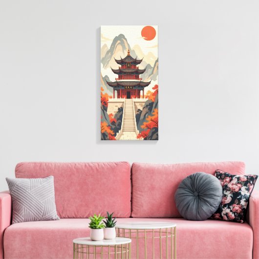 Buddhist Temple Canvas Print キャンバスプリント (インサイチュ (リビング))