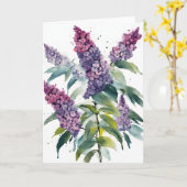 Buddleia - Watercolor flowers カード (黄色い花)