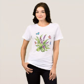 Buddleja flowers トライブレンドＴシャツ (正面全面)