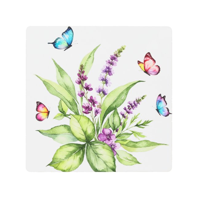 Buddleja flowers メタルプリント (正面)