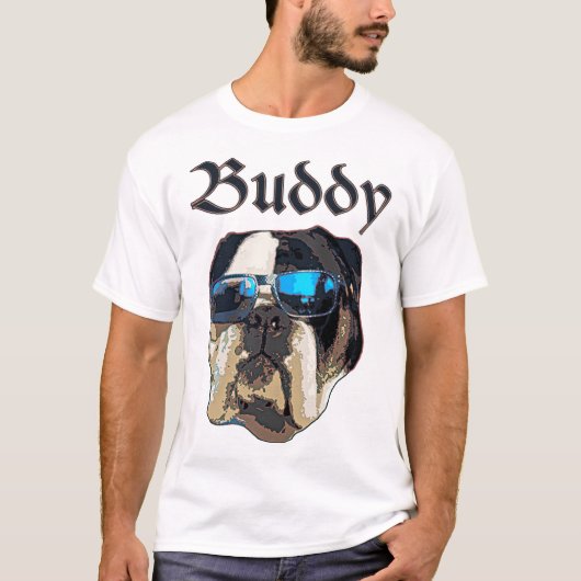Buddy die Bulldogge sonnt sich Tシャツ (正面)