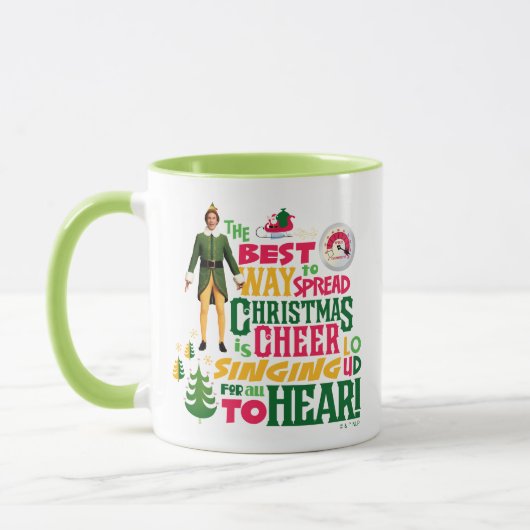 Buddy the Elf | Christmas Cheer Graphic Quote マグカップ (左)